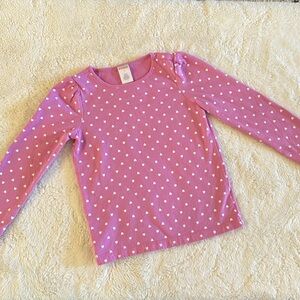 Gymboree Valentine pink heart tee size 5